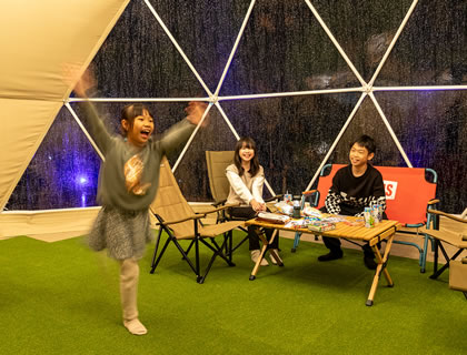 グランピングを楽しむ