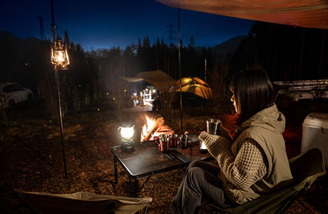 専用区間で女性のソロキャンプも安心